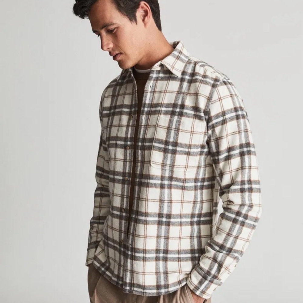 REISS Hooper checked Overshirt M